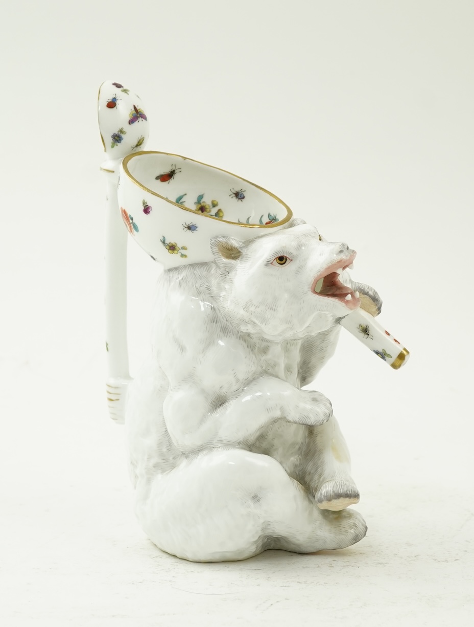 A Dresden porcelain ‘bear’ jug, late 19th century
